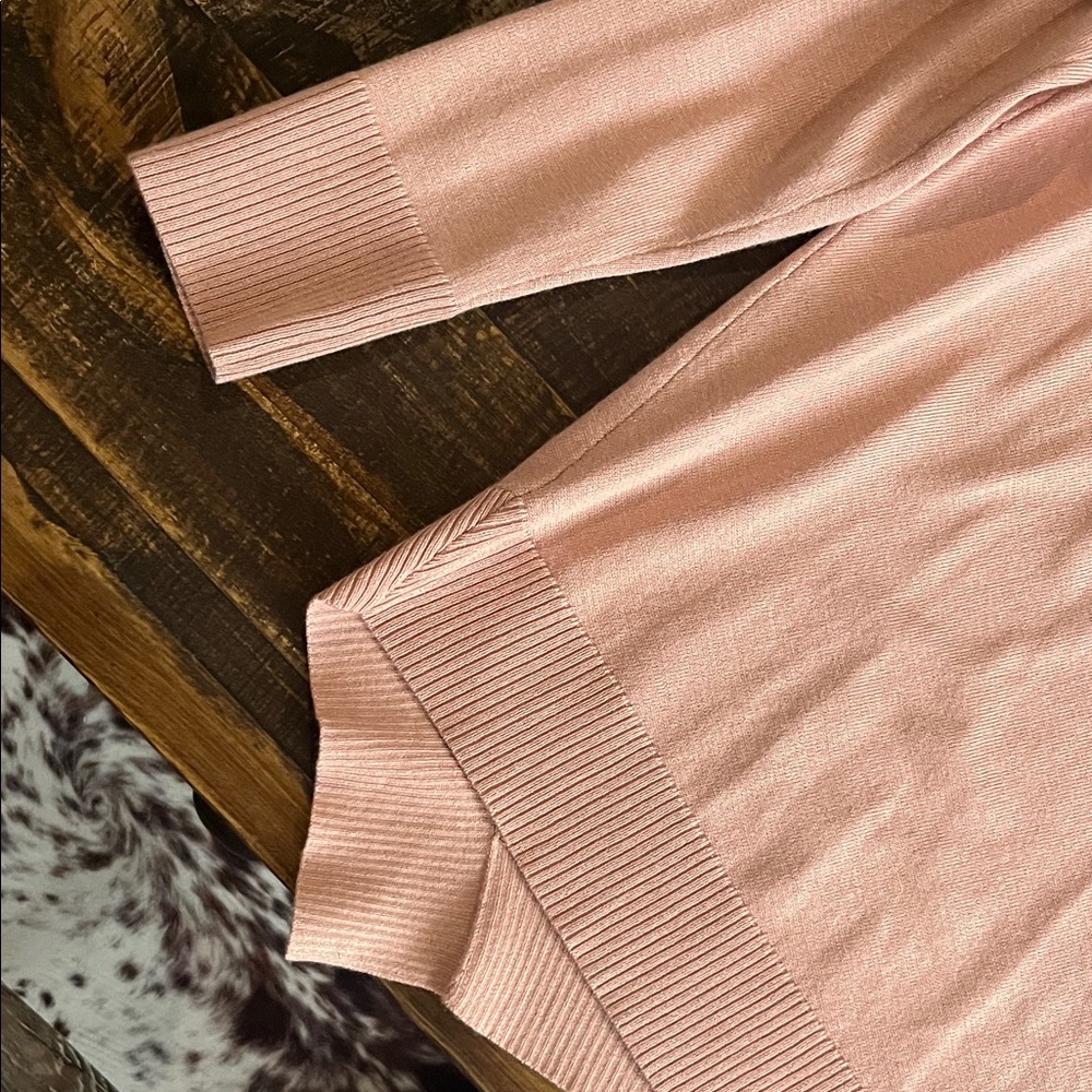 89th & Madison Pink Cowl Neck Sweater - Picture 4 of 5